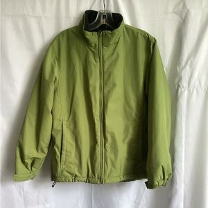Lands' End Green Jacket With Fleece Lining Size Small